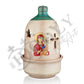 Christian Ceramic Handmade Altar Oil Vigil Lamp with Cross, Prayer Standing Table Oil Lamp Orthodox Oil Candle religious decor - TheHolyArt