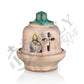 Christian Ceramic Handmade Altar Oil Vigil Lamp with Cross, Prayer Standing Table Oil Lamp Orthodox Oil Candle religious decor - TheHolyArt