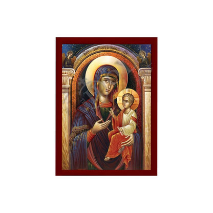 Virgin Mary icon, Handmade Greek Orthodox Icon of Virgin Mary Gorgoypikoos, Mother of God Byzantine art wall hanging plaque - TheHolyArt