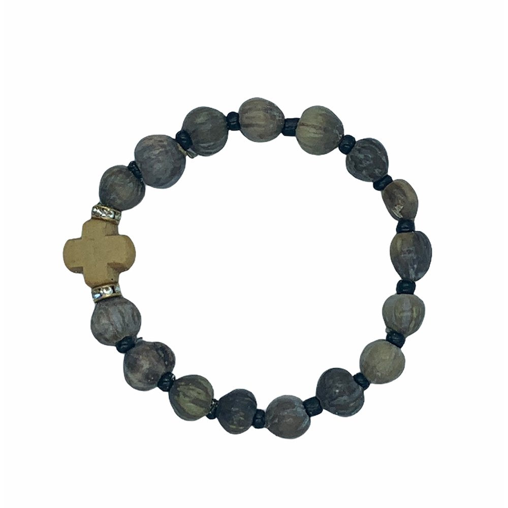 Prayer Rope Tears of the Virgin Mary 33 bead Wooden Cross