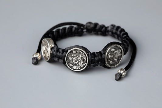 Three Medal Macrame Bracelet - TheHolyArt