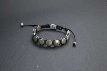 Prayer Bracelet with Silver-Plated Prayer Plaques - TheHolyArt