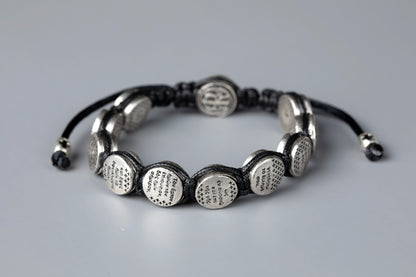Prayer Bracelet with Silver-Plated Prayer Plaques - TheHolyArt