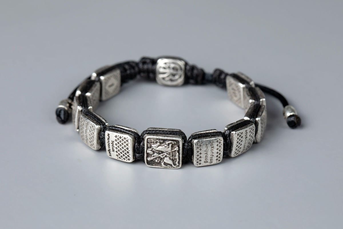 Prayer Bracelet with Silver-Plated Prayer Plaques - TheHolyArt