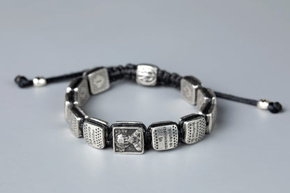 Prayer Bracelet with Silver-Plated Prayer Plaques - TheHolyArt