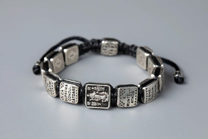 Prayer Bracelet with Silver-Plated Prayer Plaques - TheHolyArt