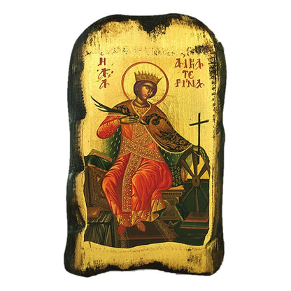 Waxed Gold Leaf Orthodox Icon - TheHolyArt