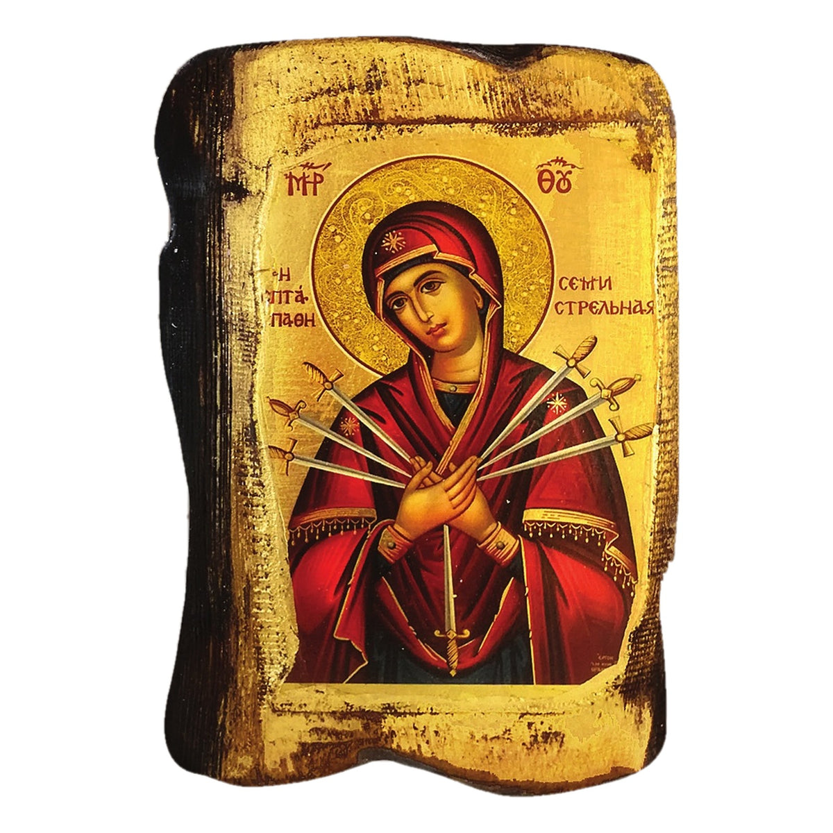 Serigraphy Gold Leaf Waxed Orthodox Icon - TheHolyArt