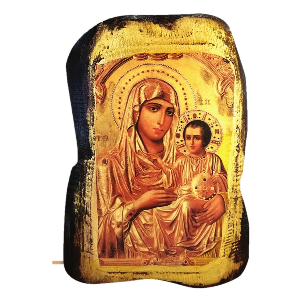 Serigraphy Gold Leaf Waxed Orthodox Icon - TheHolyArt