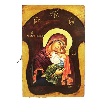 Hand-Aged Relief Orthodox Icon - TheHolyArt