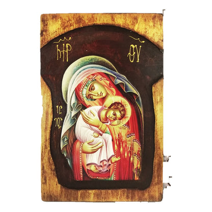 Hand-Aged Relief Orthodox Icon - TheHolyArt