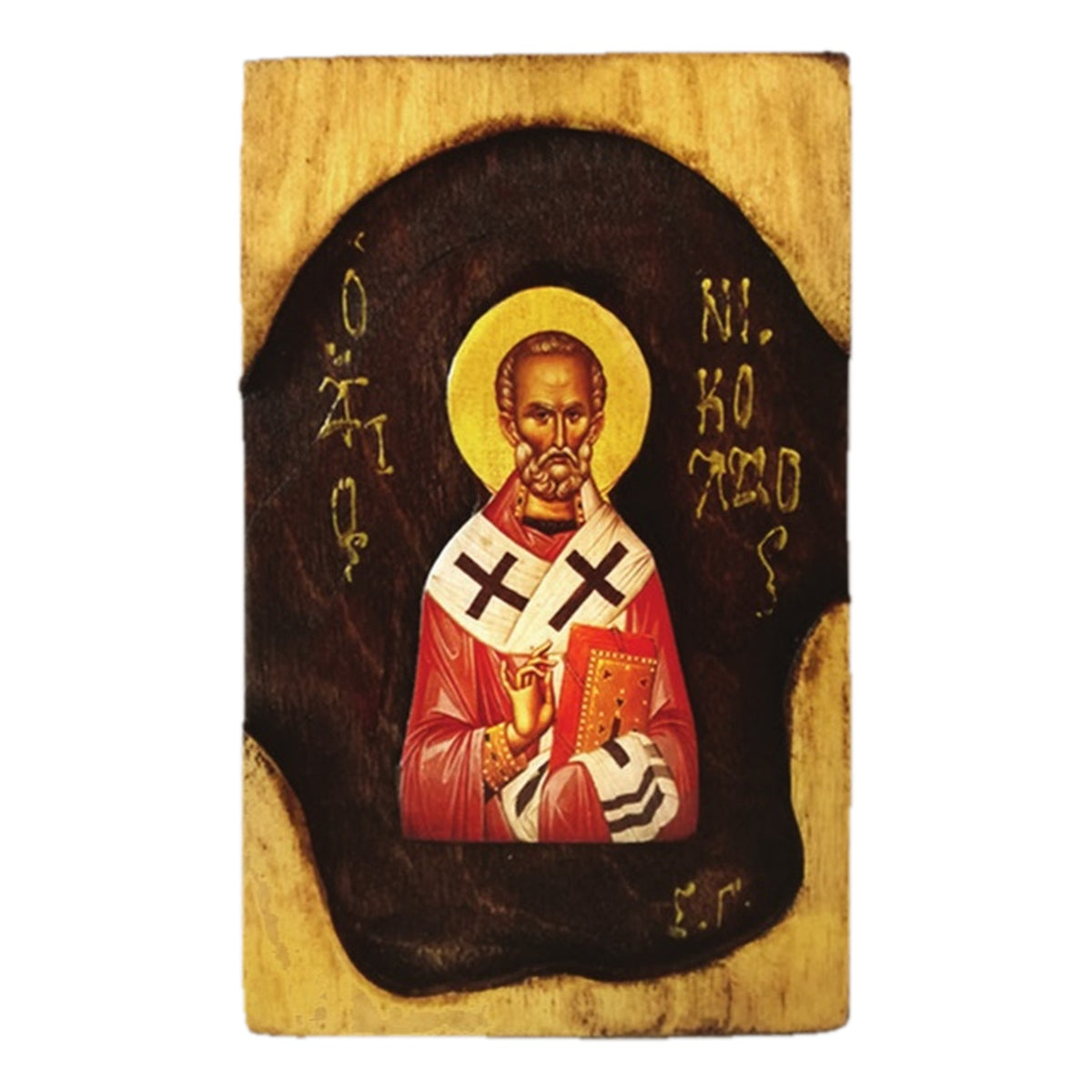 Hand-Aged Relief Orthodox Icon - TheHolyArt
