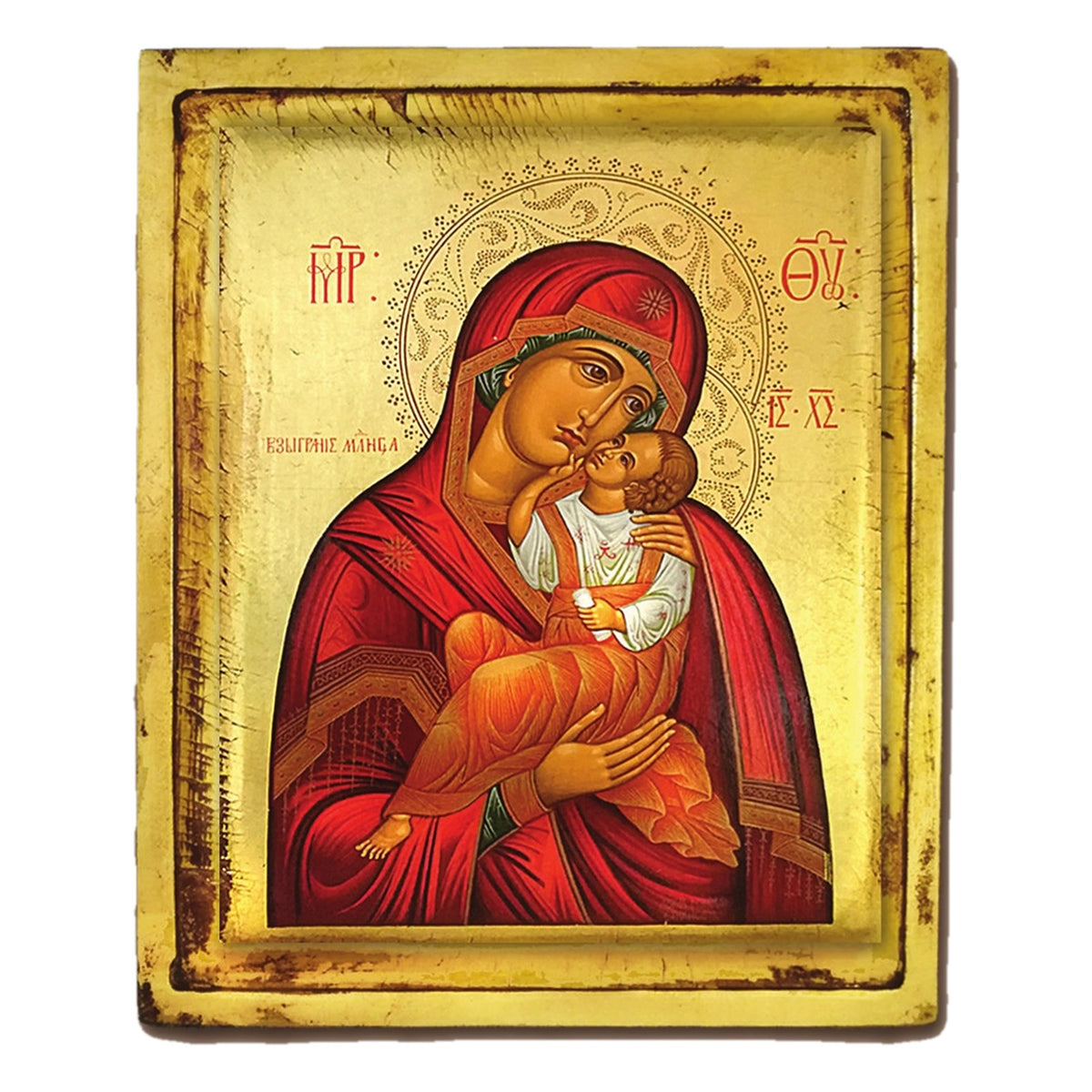 Oil Colour Serigraphy Gold Leaf Orthodox Icon - TheHolyArt