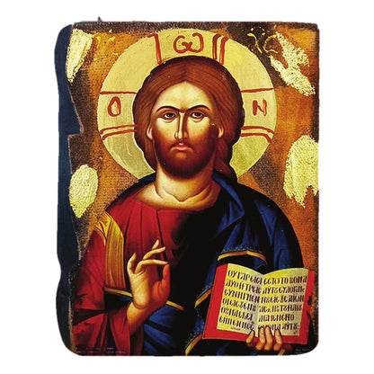 Gauze and Gold Leaf Orthodox Icon - TheHolyArt