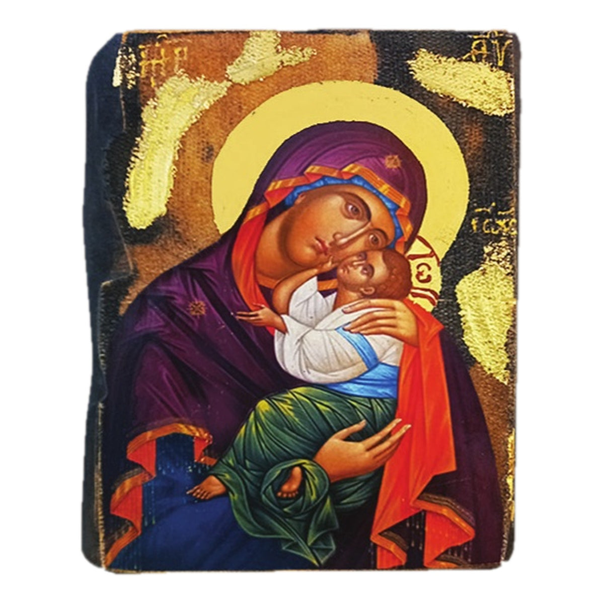 Gauze and Gold Leaf Orthodox Icon - TheHolyArt