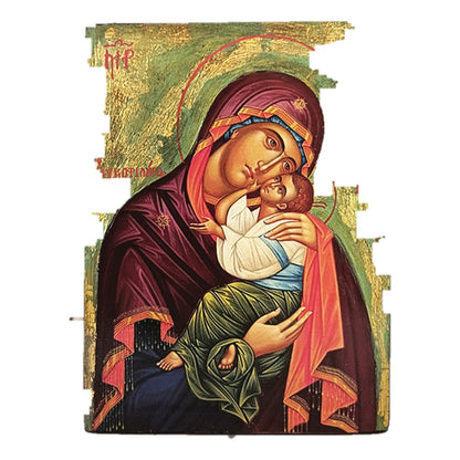 Crackle Gold Leaf Orthodox Icon - TheHolyArt