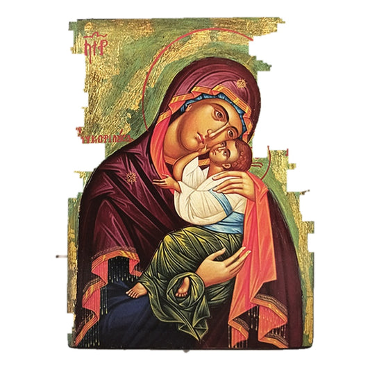 Crackle Gold Leaf Orthodox Icon - TheHolyArt