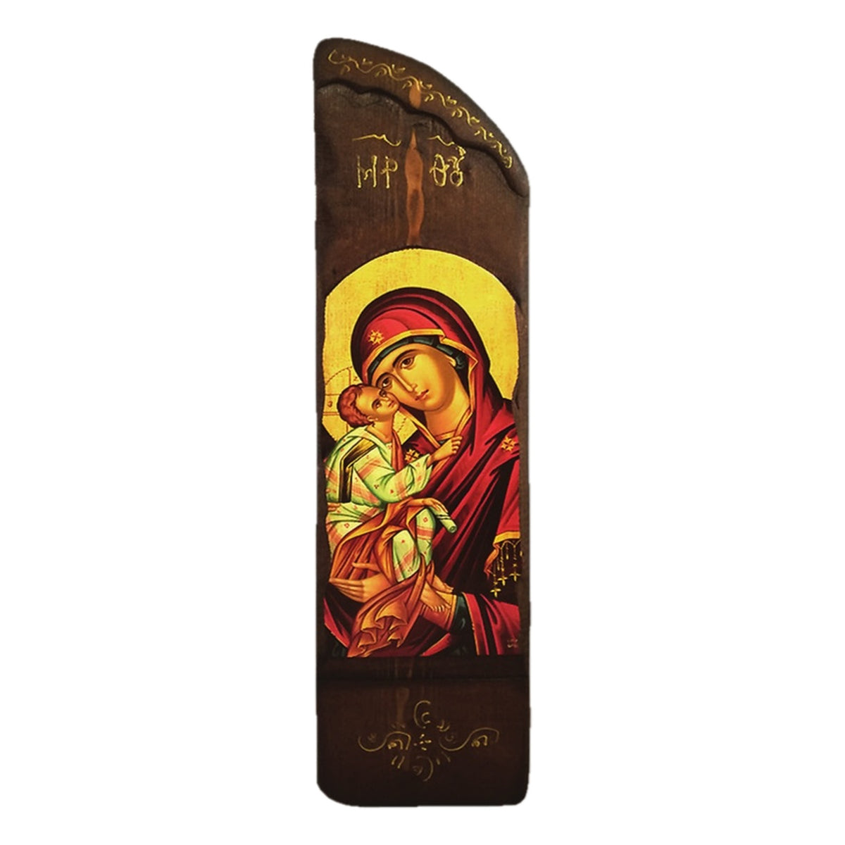 Tall Arched Relief Orthodox Icon - TheHolyArt