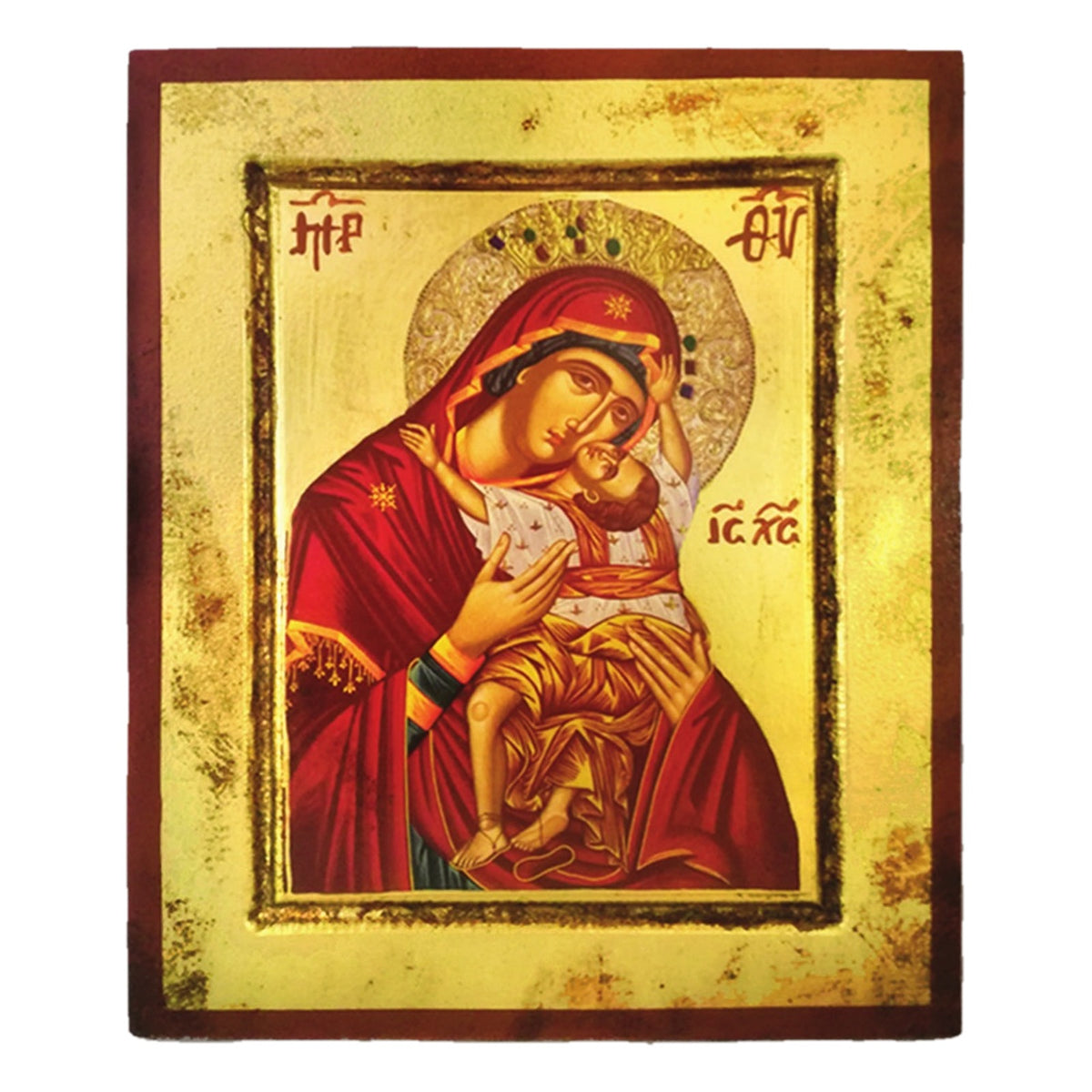 Carved Gold Leaf Orthodox Icon - TheHolyArt