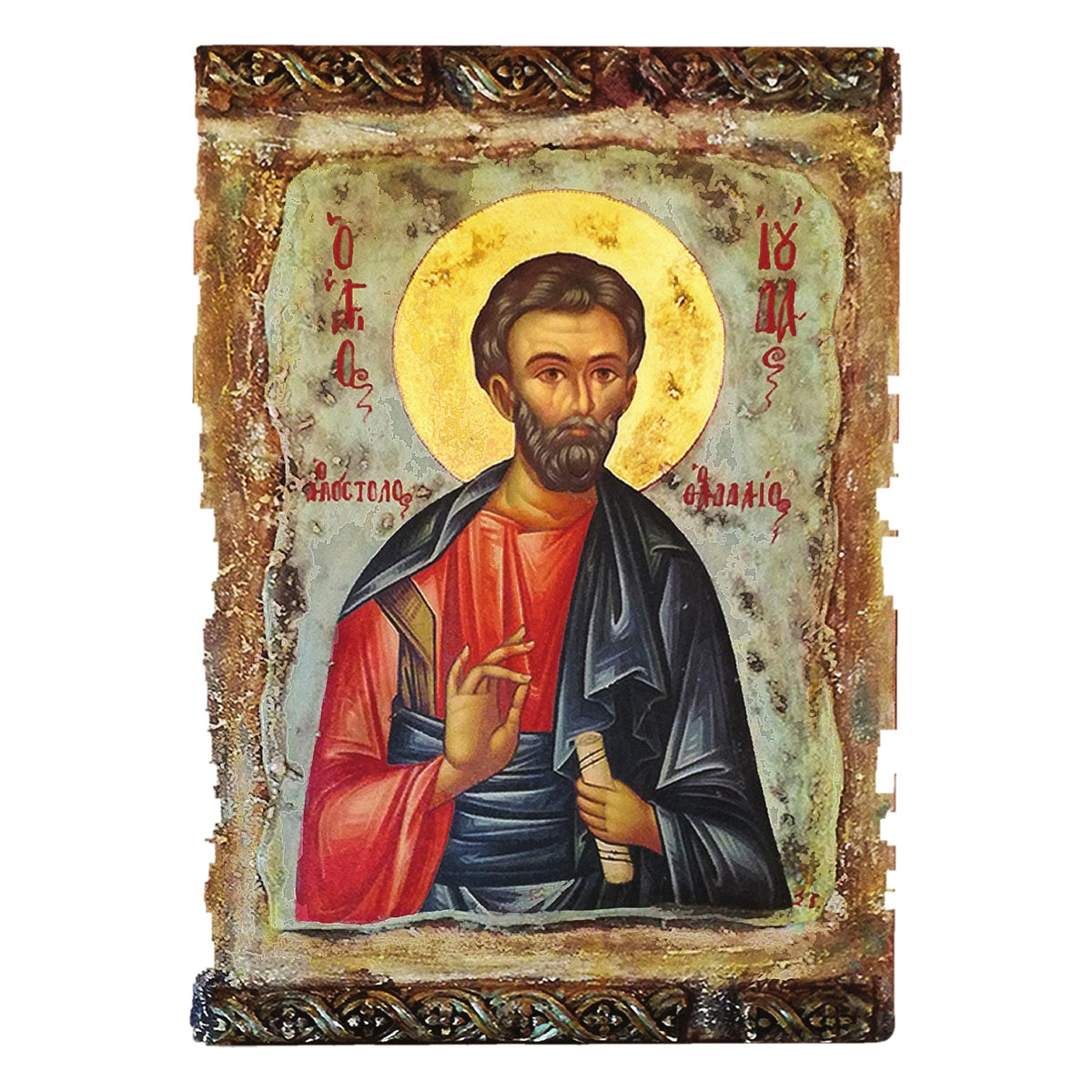 Fresco Style Gold Leaf Orthodox Icon - TheHolyArt