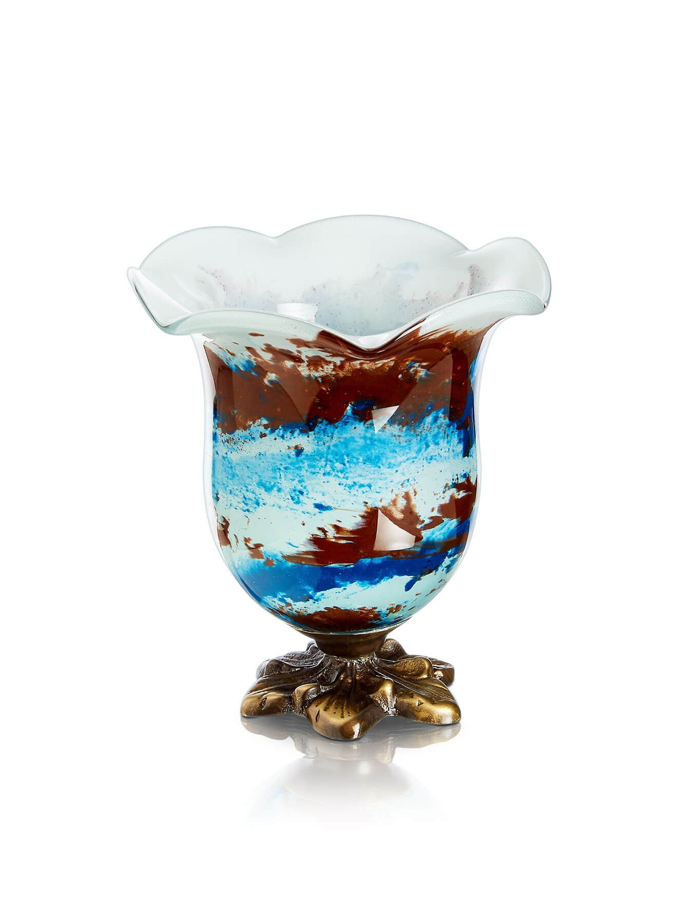 turquoise vigil lamp Amphora design – front view | TheHolyArt