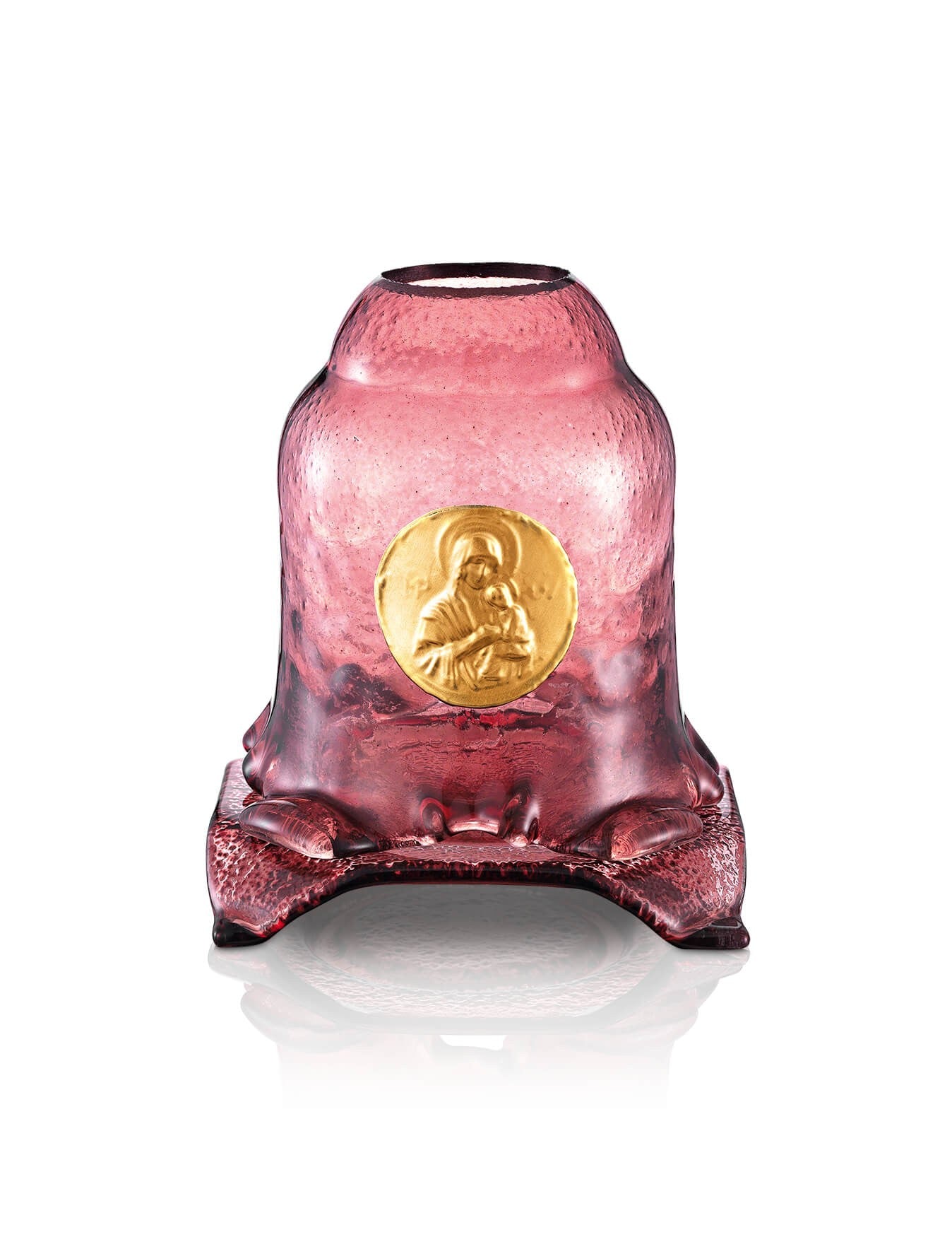 pink vigil lamp Small Church design – front view | TheHolyArt