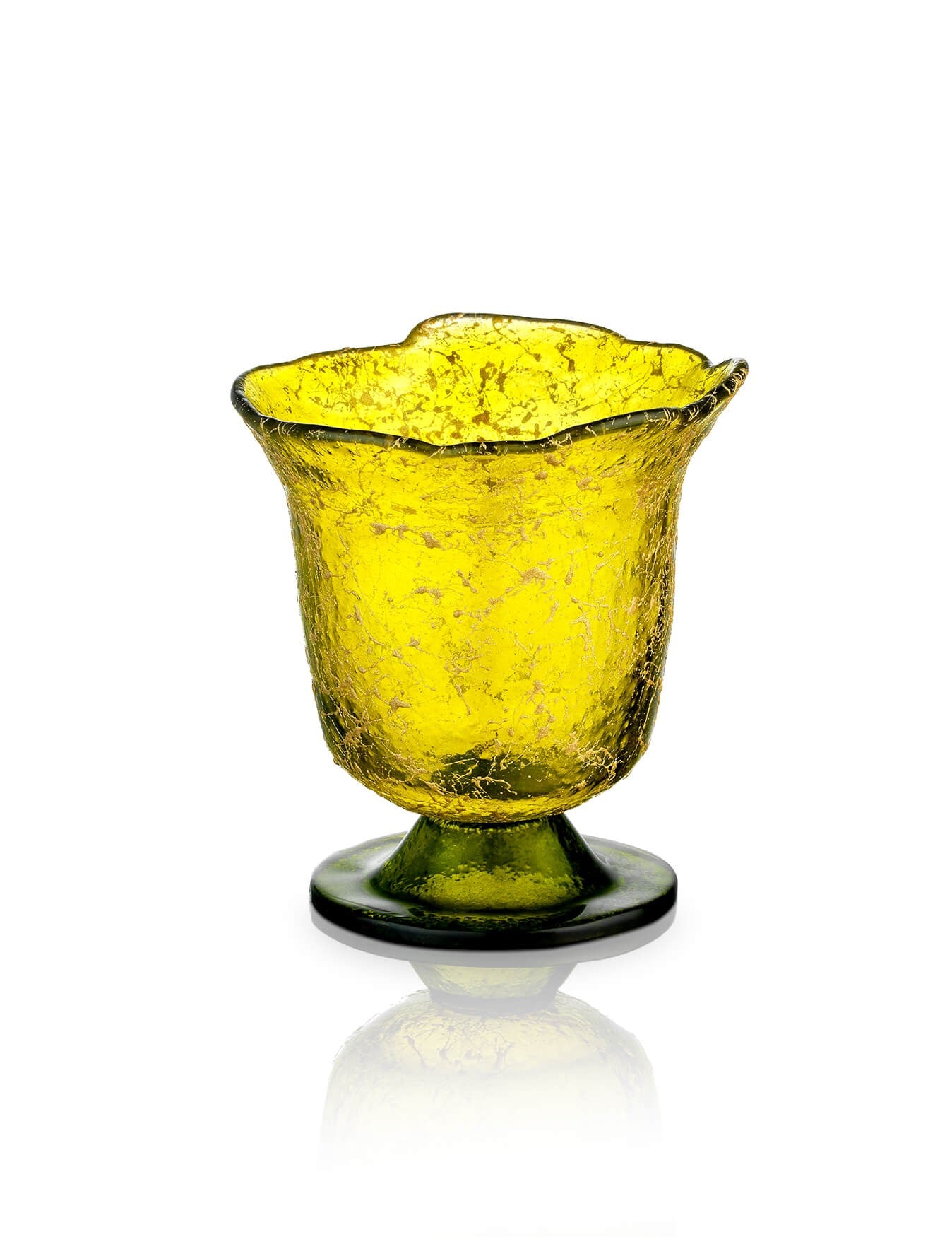green vigil lamp Tulip design – front view | TheHolyArt