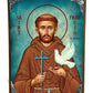 Saint Francis of Assisi icon, Handmade Greek Catholic icon of St Francis of Assisi, Byzantine art wall hanging icon wood plaque, religious decor - TheHolyArt