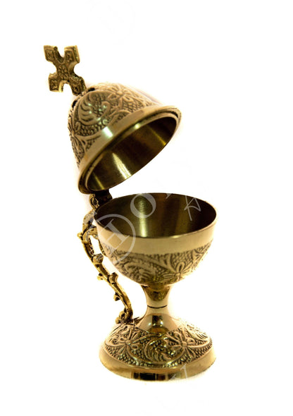 Christian Brass Resin Incense Burner, Greek Orthodox Thurible Incense holder, Metal Byzantine Home Censer Perfume burner, religious decor - TheHolyArt