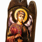 Archangel Raphael icon, Handmade Greek Orthodox icon, Byzantine art wall hanging wood plaque 38x25cm, religious decor TheHolyArt