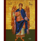 Archangel Gabriel icon, Handmade Greek Orthodox icon of St Gabriel, Byzantine art wall hanging on wood plaque, religious decor TheHolyArt
