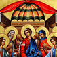Abraham's Hospitality icon, Handmade Greek Orthodox Icon of the Holy T-TheHolyArt