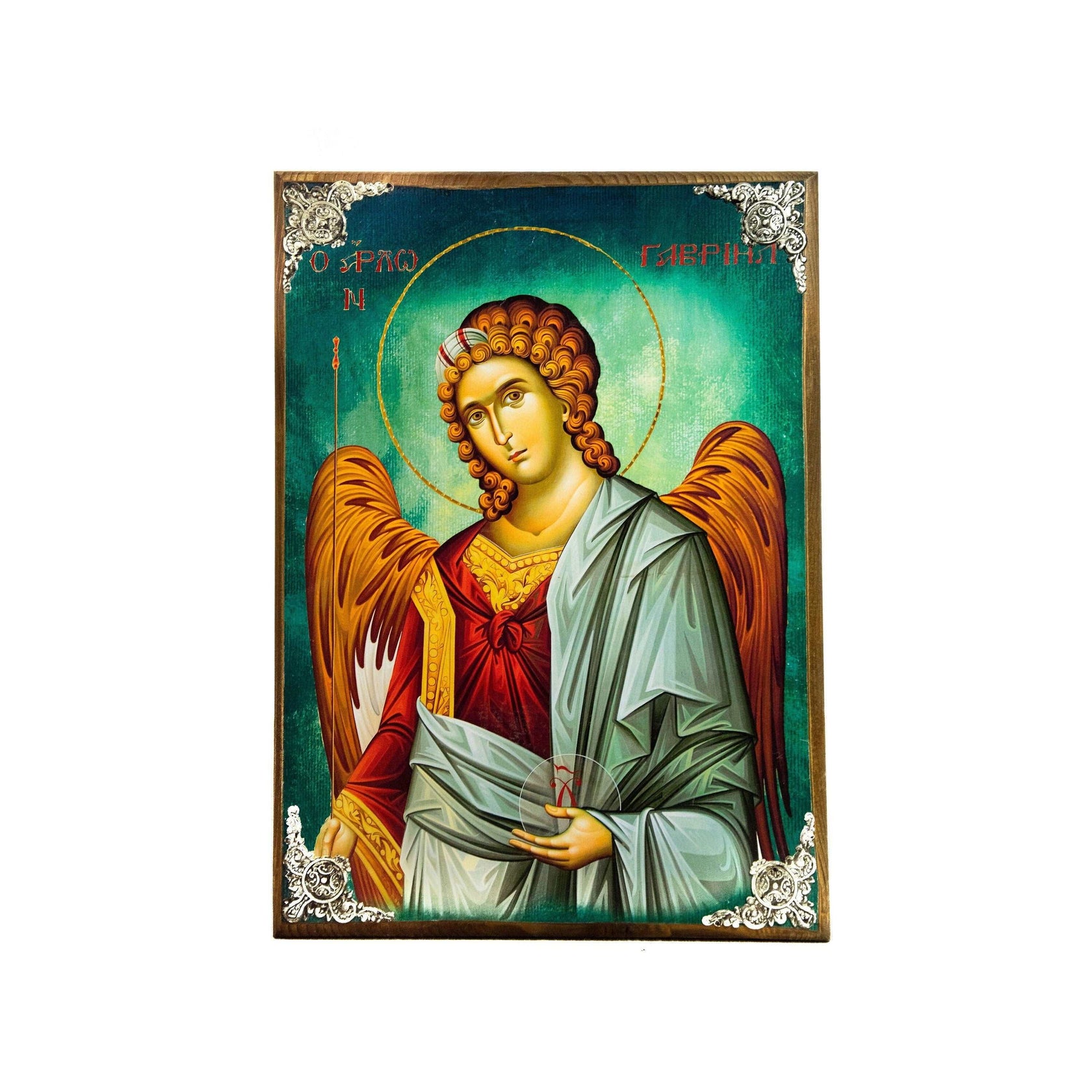 Archangel Gabriel icon, Handmade Greek Orthodox icon of St Gabriel ...