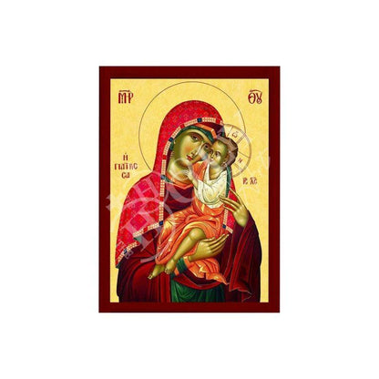 Virgin Mary icon Panagia Giatrissa, Greek Christian Orthodox Icon, Mother of God Byzantine art Theotokos handmade wall hanging wood plaque - TheHolyArt