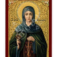 Saint Filothei icon, Handmade Greek Catholic Orthodox icon of St Philothei icon, Byzantine art wall hanging wood plaque religious gift