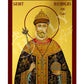 Saint Nicholas II icon, Handmade Greek Orthodox icon of St Nicholas the Tsar icon Byzantine Catholic art wall hanging plaque, religious gift