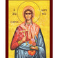 Saint Dorothea icon, Byzantine art wall hanging of St Dorothy, Greek Handmade Religious Orthodox icon of Saint Anne gift idea