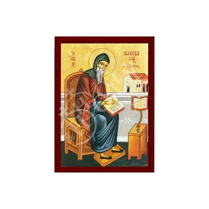 Saint Kassianos icon the Roman, Handmade Greek Orthodox icon of St Cassian, Byzantine art wall hanging, religious gift - TheHolyArt