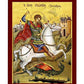 Saint George icon, Handmade Greek Orthodox icon of St George, Byzantine art wall hanging icon wood plaque, religious decor - TheHolyArt