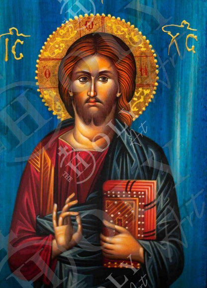 Christian Iconostasis with Jesus Christ St John Forerunner Virgin Mary Handmade Mount Athos wooden Altar Orthodox Icon religious plaque gift - TheHolyArt