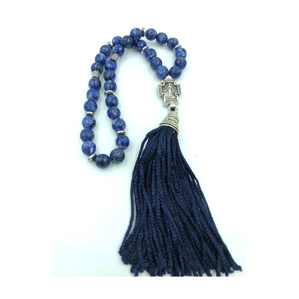 33 knot handmade Greek Orthodox gemstone prayer rope - TheHolyArt