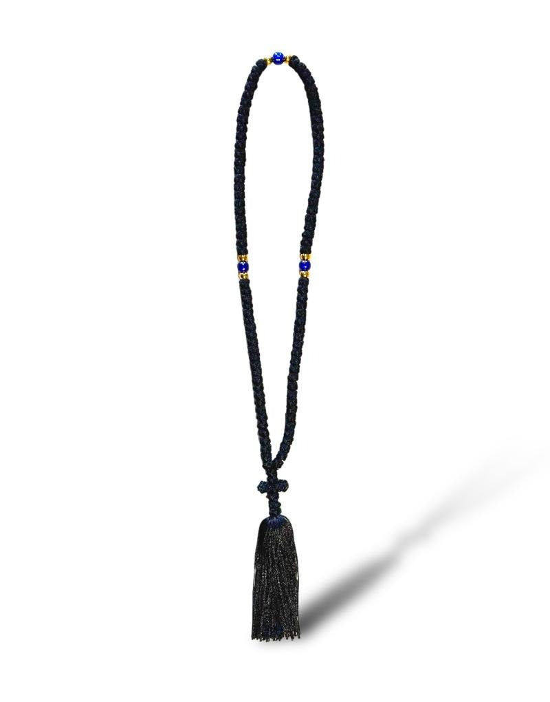 Cuerda de oración hecha a mano, pulsera Komboskini de 100 nudos, Chotki Brojanica ortodoxa griega del Monte Athos