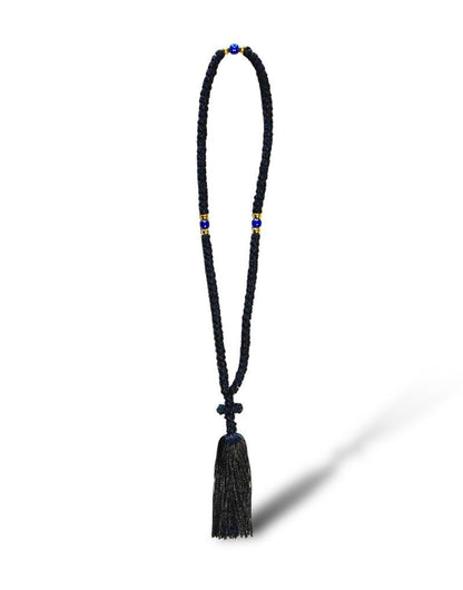 Cuerda de oración hecha a mano, pulsera Komboskini de 100 nudos, Chotki Brojanica ortodoxa griega del Monte Athos