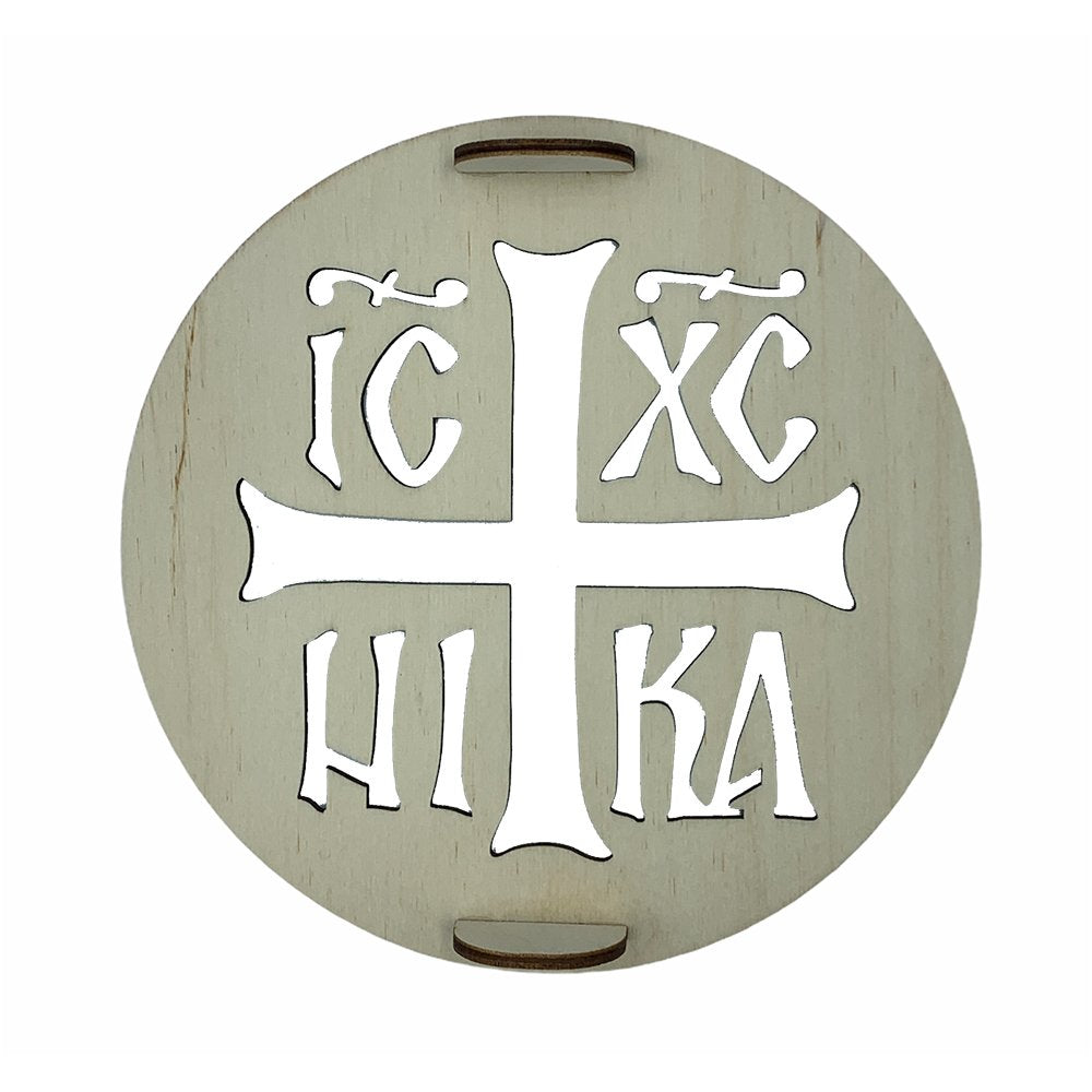 IC XC NIKA hand carved wooden Greek Orthodox kollyva seal - TheHolyArt