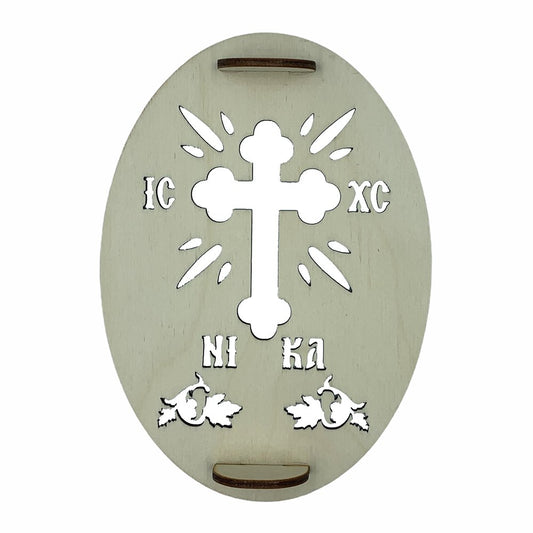Cross IC XC NIKA hand carved wooden Greek Orthodox kollyva seal - TheHolyArt