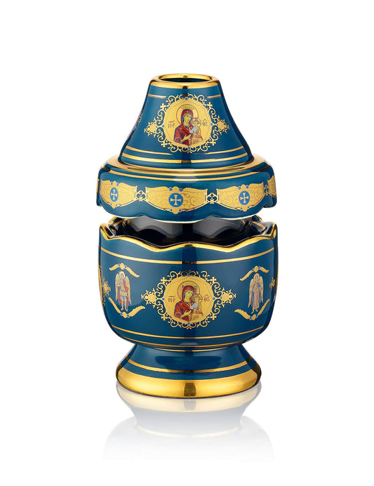 Porcelain vigil lamp – front view | TheHolyArt