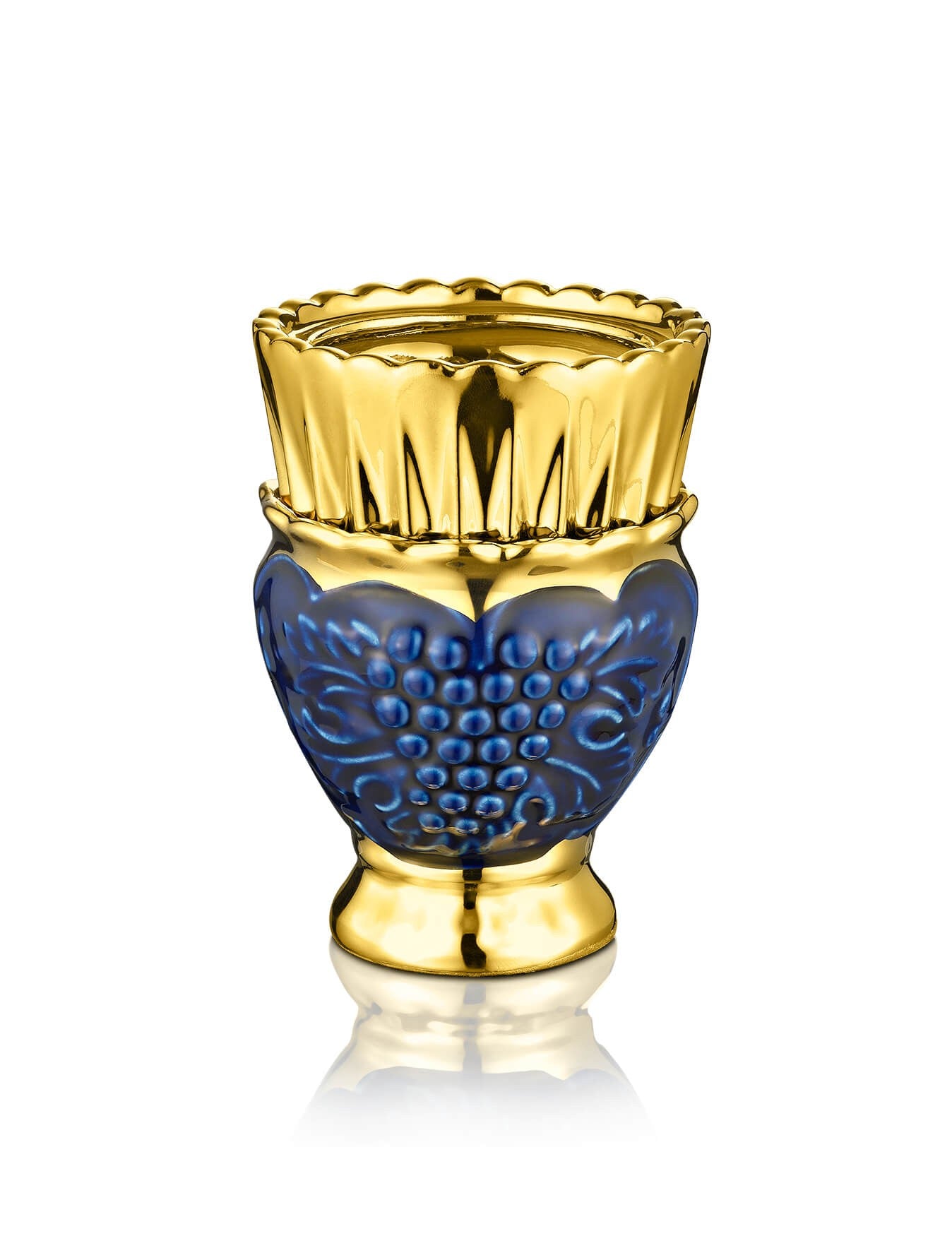 Russian blue vigil lamp Vine design – front view | TheHolyArt