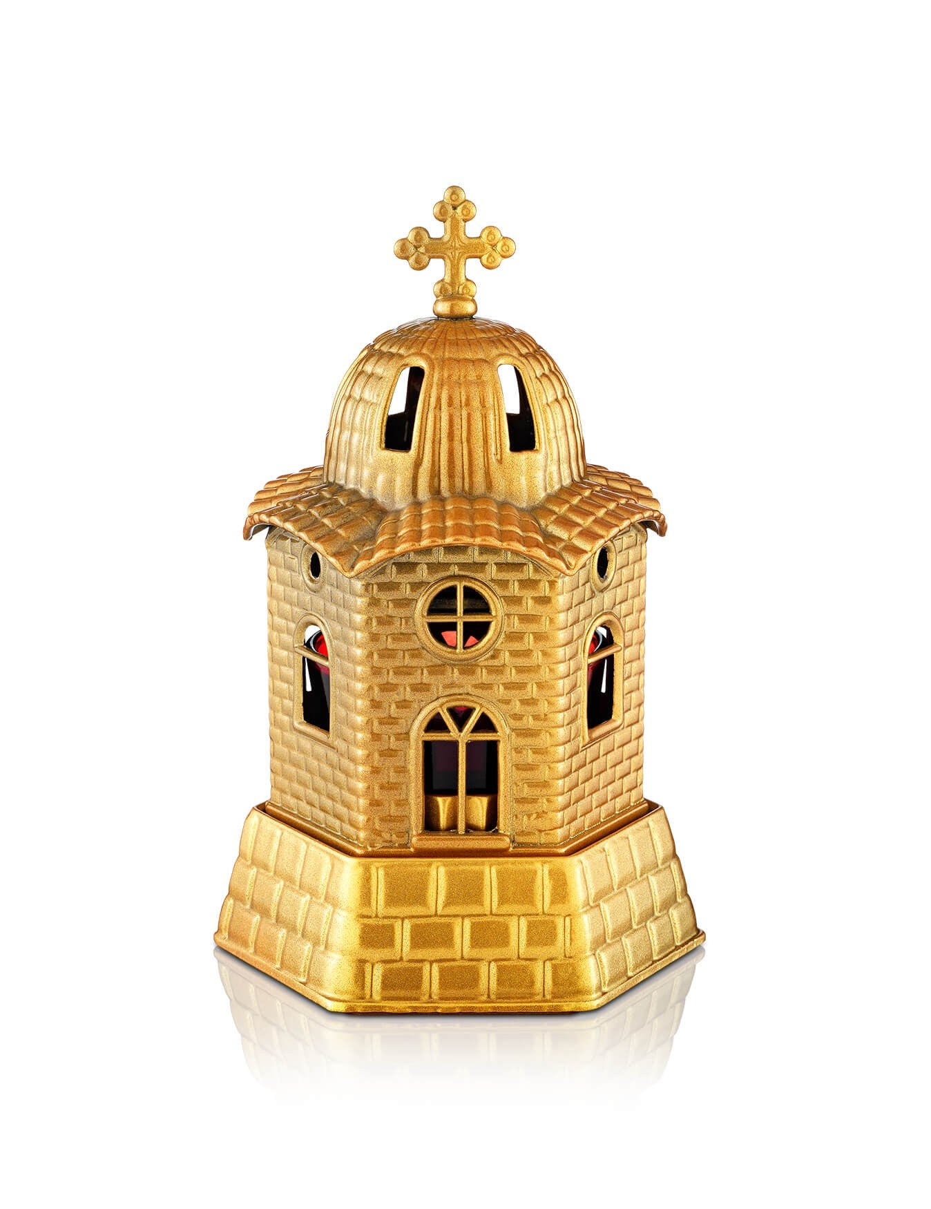 Orthodox vigil lamp Small Church design – front view | TheHolyArt