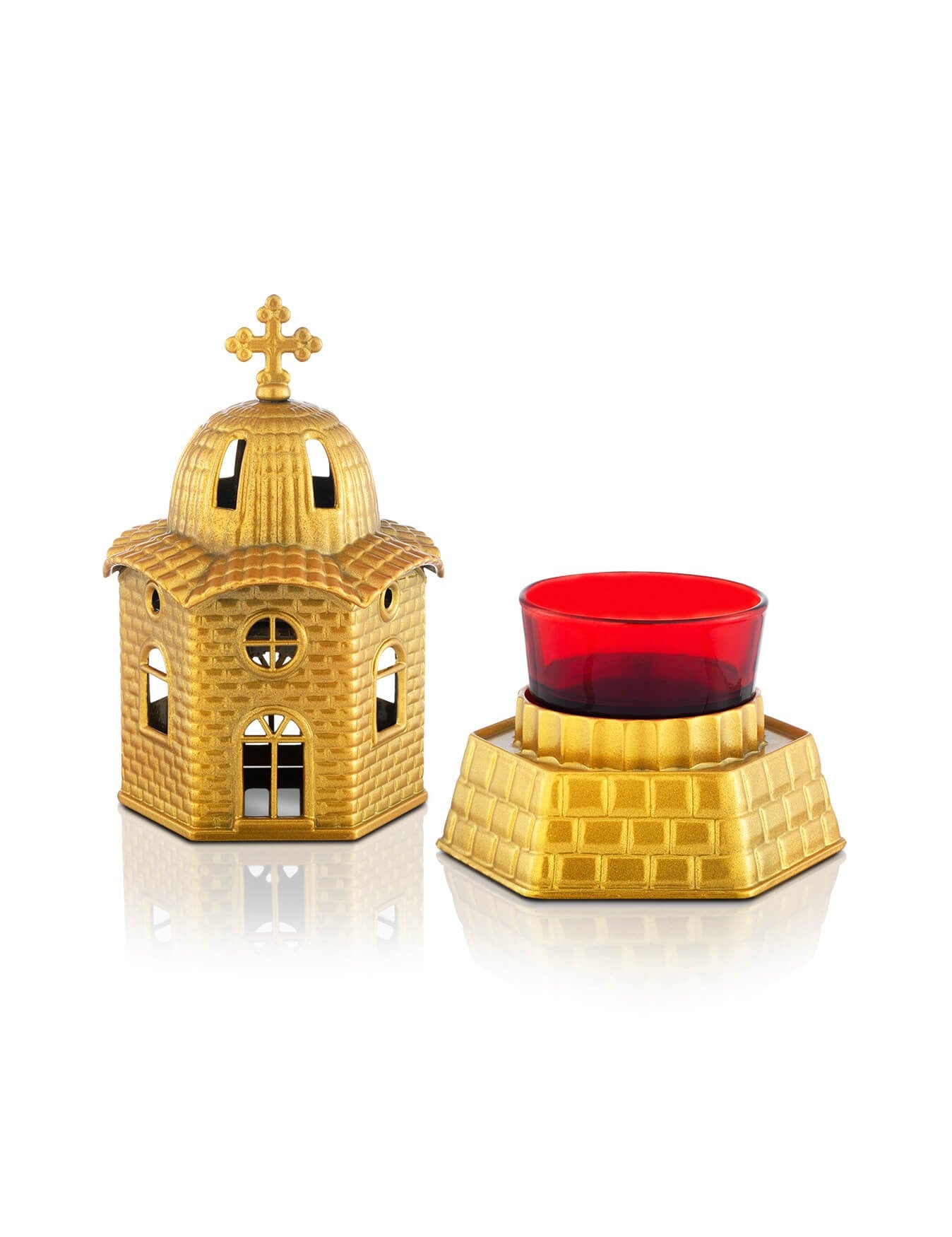 Orthodox vigil lamp Small Church – detail view | TheHolyArt