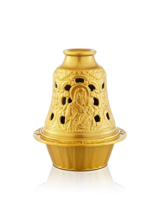 Orthodox vigil lamp Bell design – front view | TheHolyArt